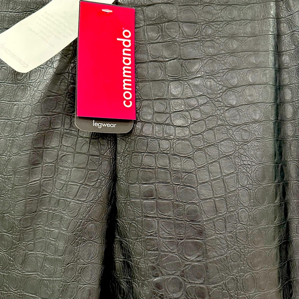 Faux leather legging , animal print